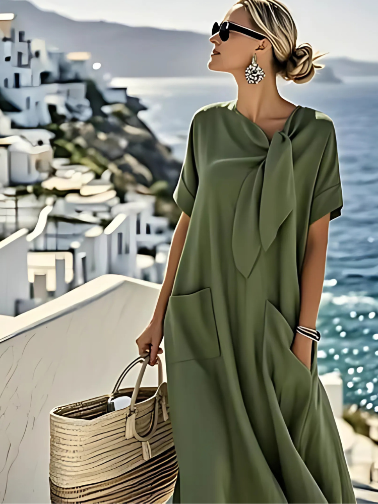 Vestido Elegante Ella com Bolsos