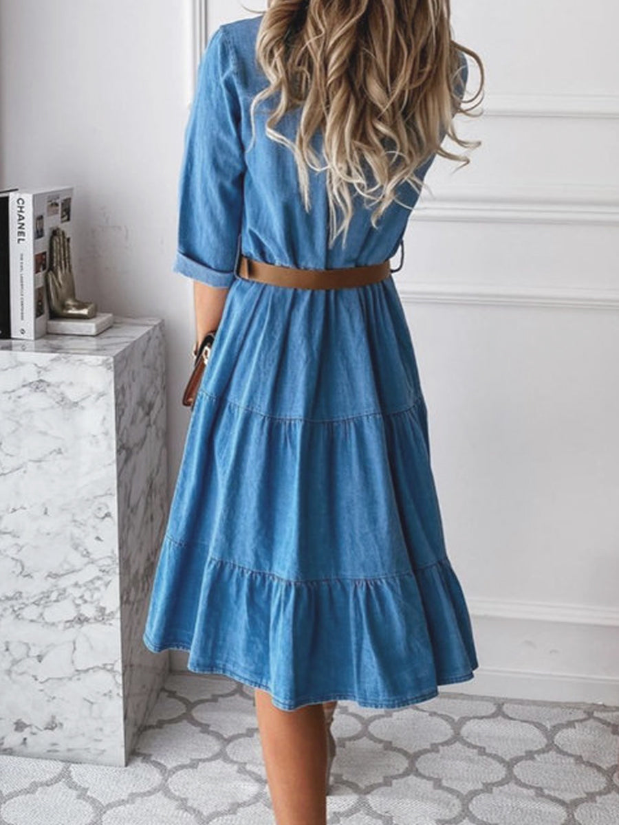 Barbara | Vestido de ganga casual e elegante