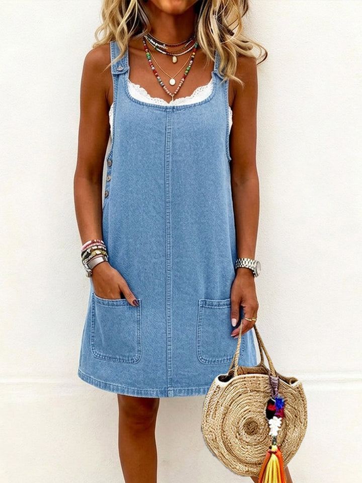 Lisa | Vestido jardineira de ganga casual