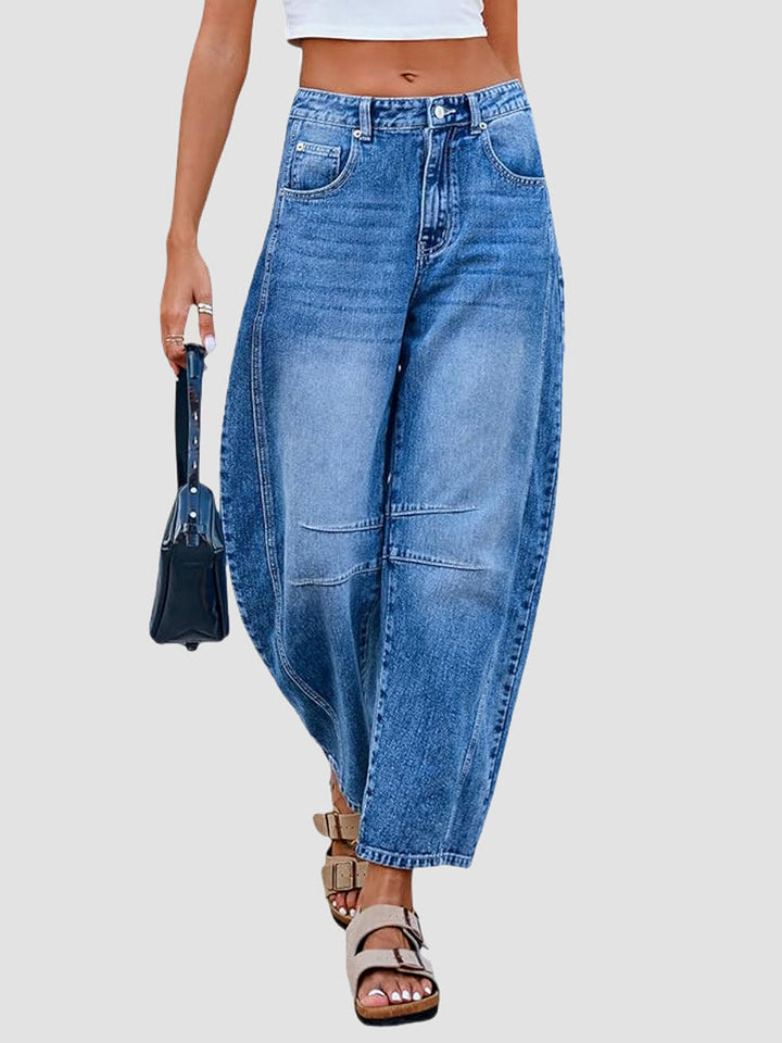 Linda | Jeans de boca-de-sino casuais