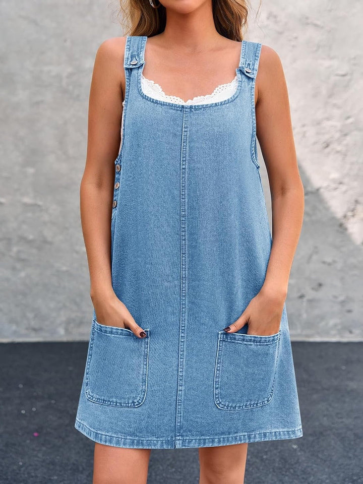 Lisa | Vestido jardineira de ganga casual