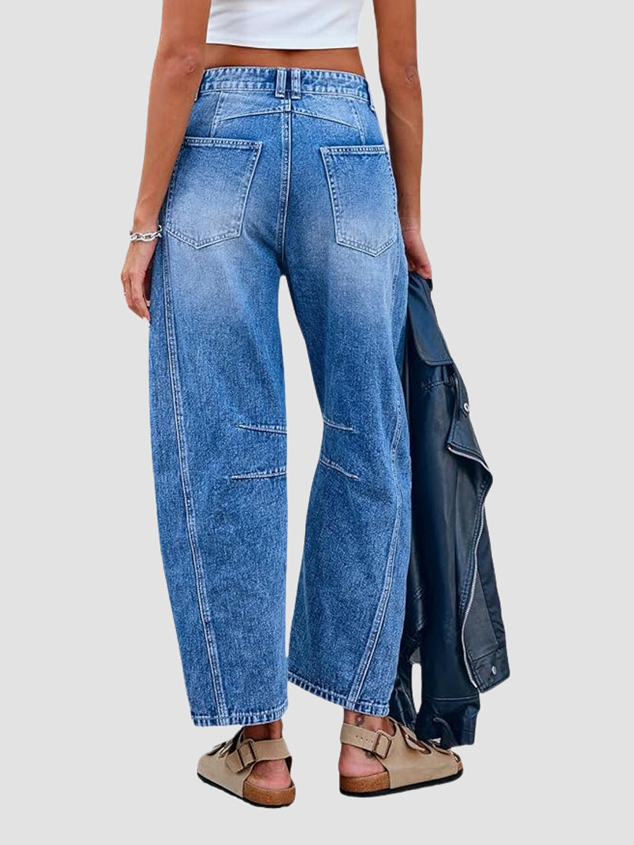 Linda | Jeans de boca-de-sino casuais