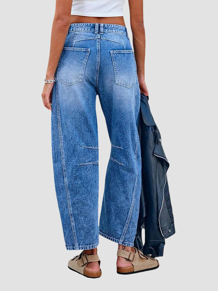Linda | Jeans de boca-de-sino casuais