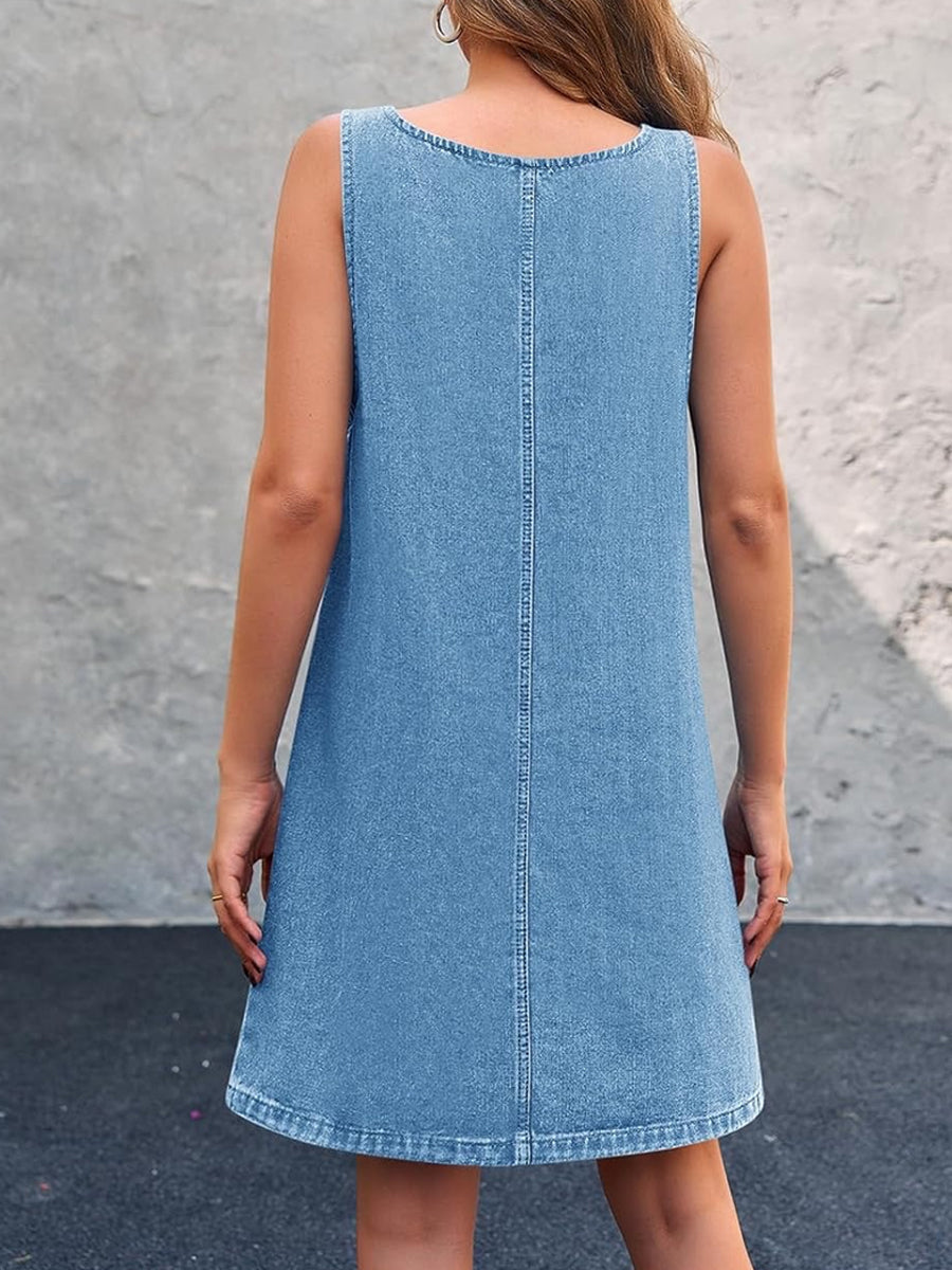 Lisa | Vestido jardineira de ganga casual