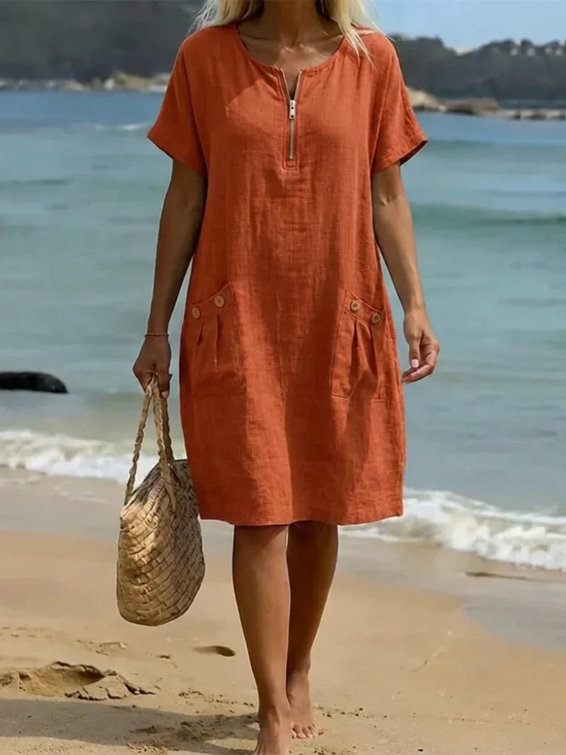 Teresa | Vestido com fecho de correr