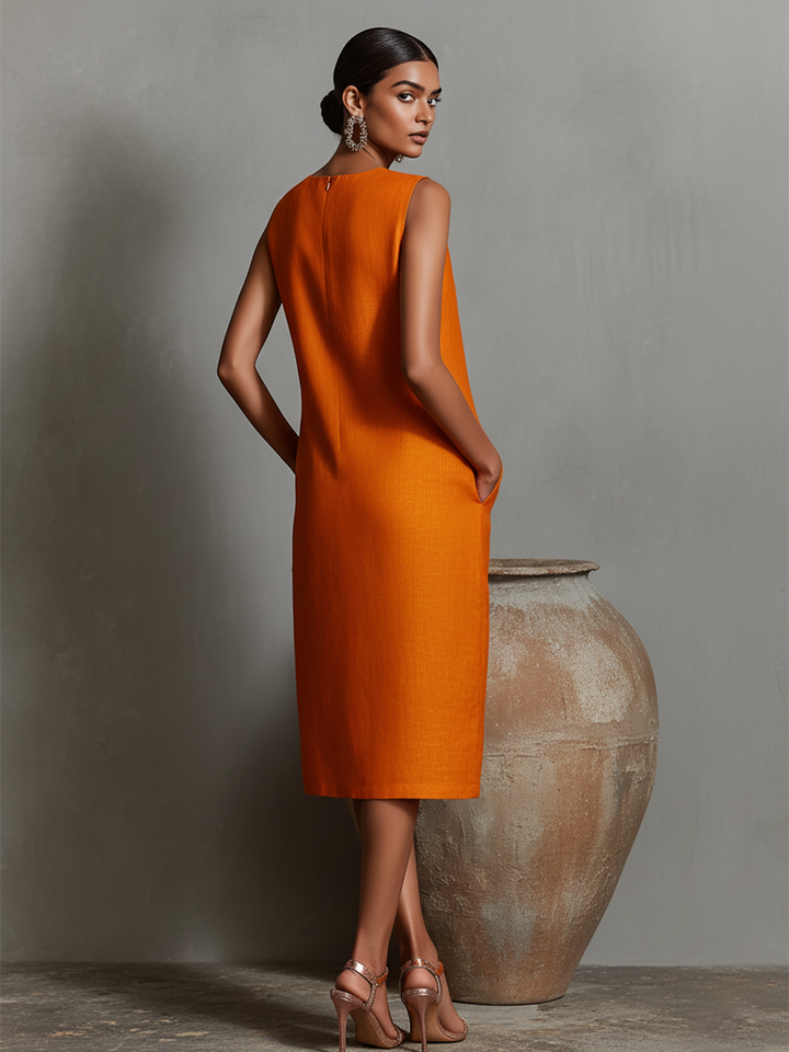Luísa | Vestido corte reto sem mangas